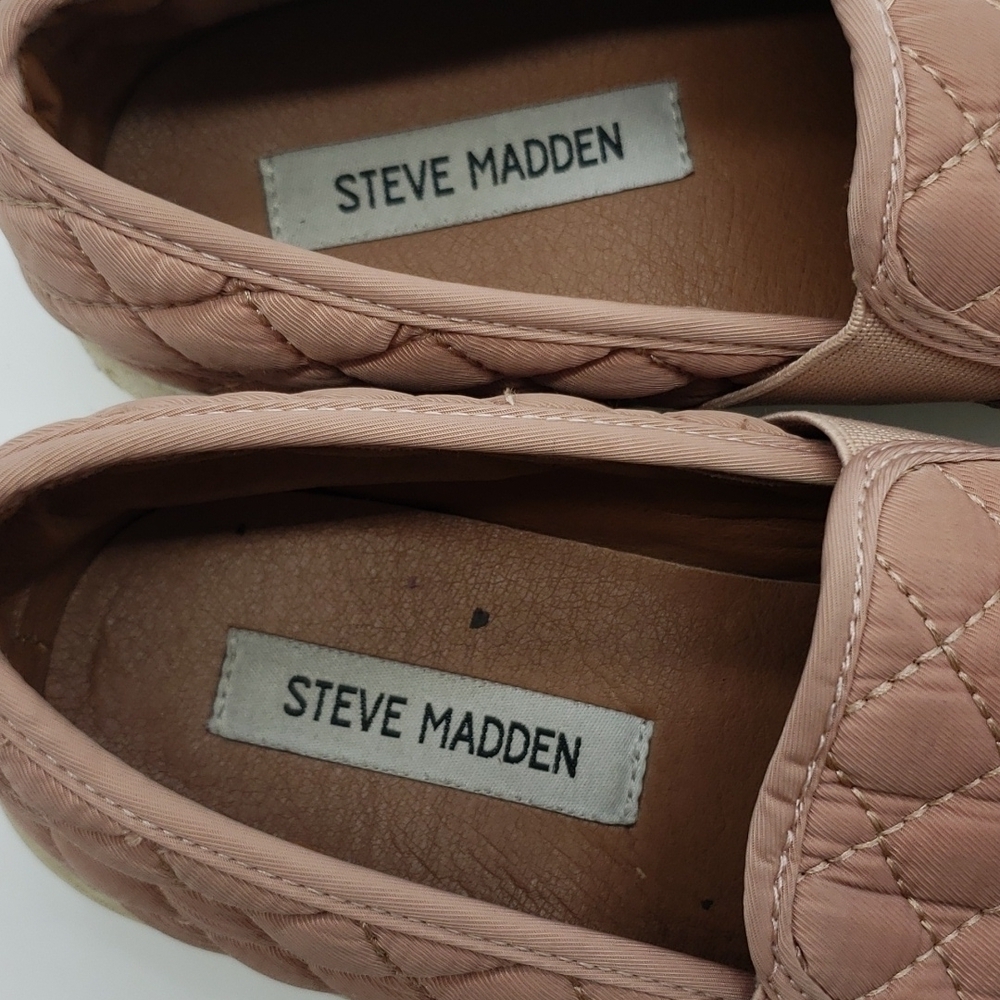 STEVE Madden Endell women US 9 quilted dusty rose pink textile slip on sneakers - Picture 7 of 10
